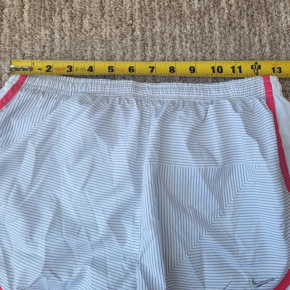 NIKE ATHLETIC SHORTS with LINER DRI FIT GYM RUN WHITE PINK MEDIUM - Picture 11 of 15